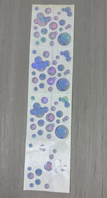 PEGATINAS BURBUJAS Sandylion prismáticas vintage MOD ópalo azul brillante bañera baño bebé Foto 1 de 4