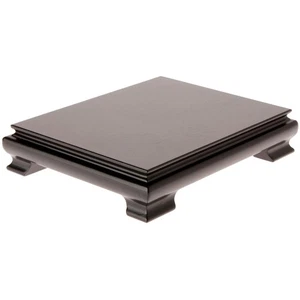 Plymor Black Rectangle Wood Veneer Footed Display Base, 9.625" x 7.625" x 1.75" - Picture 1 of 1