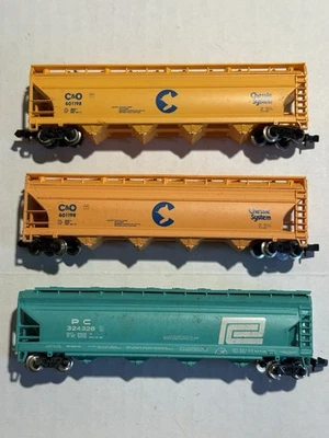 Lote de 3 vagones de tren marca mixta escala N Foto 1 de 4