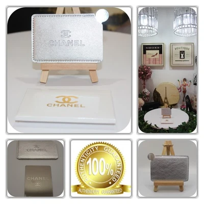 REGAL CHANEL VIP GWP MIRROR WITH LEATHER GREY POUCH! - Image 1 of 4