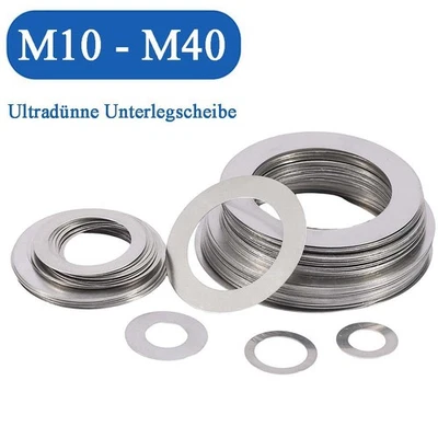 A2 Edelstahl Thin Distanzscheiben Passscheiben Paßscheiben Ausgleichsscheiben - Bild 1 von 4