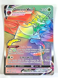 Paquete Pokémon Orbeetle VMax 186/185 Secreto Raro Vivid Voltage Fresco Casi Como Nuevo Casi Nuevo - Imagen 1 de 4