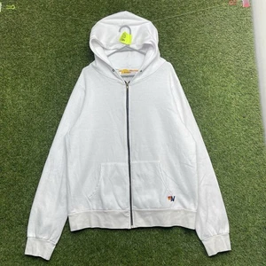 Aviator Nation Sweatshirt Mens 2XL White Heart Fade Zip Up Hoodie Surf Naked - Picture 1 of 13