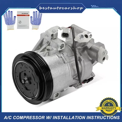 for Scion xA xB 2004-2006 L4 1.5L 883102B720 A/C Compressor w/ 4-Groove Pulley - Imagem 1 de 4