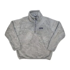 Patagonia Los Gatos 1/4 Zip Fleece Jacket Sherpa Pullover Women's Large Gray - Picture 1 of 13