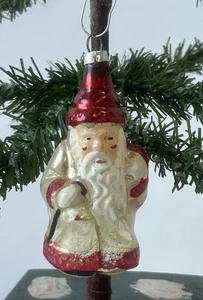 1115/25 1x alten Christbaumschmuck Weihnachtsschmuck Weihnachtsmann Nikolaus - Bild 1 von 3