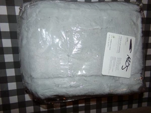 New 1 pair Pottery Barn Gray Faux Fur Euro Shams - Picture 1 of 3