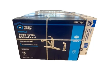 Grifo de cocina monomando con pulverizador lateral PROJECT SOURCE EVERFIELD 5277764 Foto 1 de 2