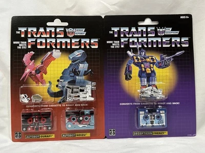 2018 Transformers Gurafi & Noizu & Frenzy Cassette Figures Reissue MOC RARE - Image 1 of 4