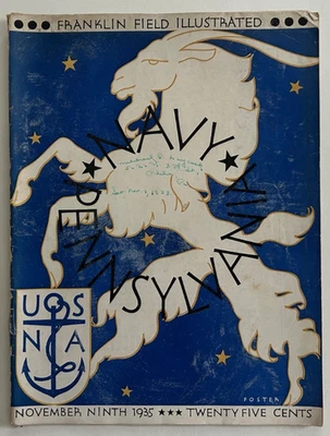 Vintage 1935 Pennsylvania vs. Navy Football Program - Image 1 of 4