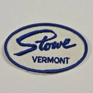 Vintage STOWE VERMONT PATCH bestickt Ski Snowboard Resort Souvenir Skifahren - Bild 1 von 2