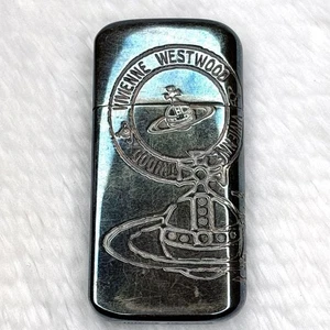 Encendedor de aceite Vivienne Westwood negro cromo sello grande ORB Zippo, ¡súper raro!! - Imagen 1 de 15