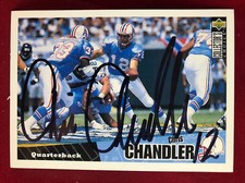 Chris Chandler -Washington- Houston Oilers Autographed Card