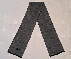 VINTAGE AUTHENTIC SOFIACASHMERE HERRINGBONE CASHMERE LONG MEN'S SCARF - Picture 1 of 3