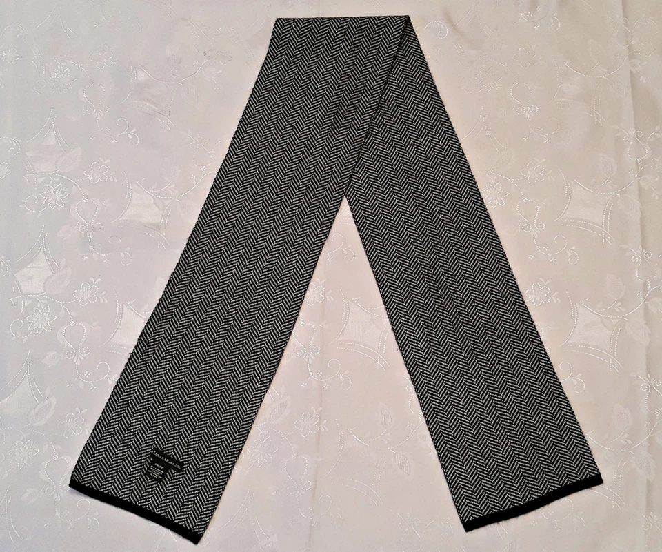 BUFANDA LARGA VINTAGE AUTÉNTICA SOFIACASHMERE ESPIGA CACHEMIR PARA HOMBRE Foto 1 de 3