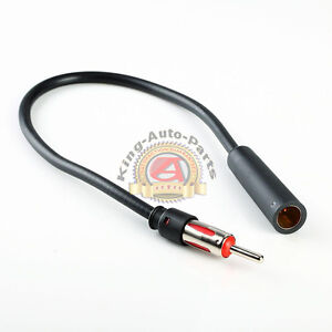 12" Universal Male Female Car AM FM Antenna Extension / Extender Cable (1 ft.)