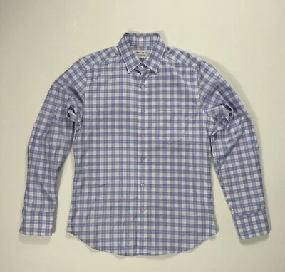 Camisa Twillory Untuckable Para Hombre Pequeña Ajuste A Medida Abotonada Azul Rosa Moderna Foto 1 de 4