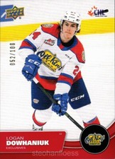 2021-22 Upper Deck CHL Exclusives #128 Logan Dowhaniuk 052/100 Fort Wayne Komets