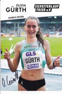 Olivia GÜRTH - Germania, oro giugno 2024 atletica, autografo originale - Foto 1 di 1