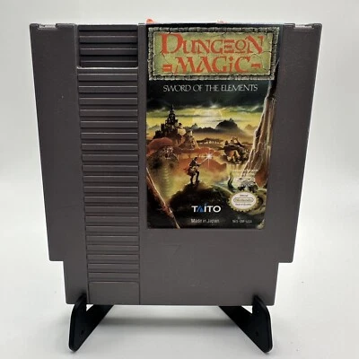 Dungeon Magic: Sword of the Elements (Nintendo NES 1990) Authentic Tested Game - Image 1 of 2