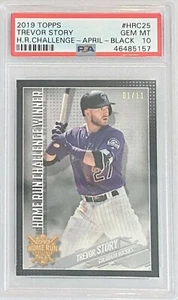 2019 Topps TREVOR STORY Home Run Challenge Winner April 01/11 PSA 10 POP 1 - Picture 1 of 2