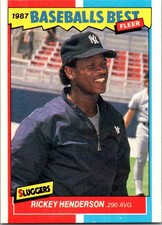 1987  Fleer Baseball's Best Sluggers vs Pitchers Rickey Henderson 18 (B)