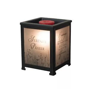 Serenity Prayer God Grant Me Courage Black Metal Wax Tart & Oil Lantern Warmer - Picture 1 of 2