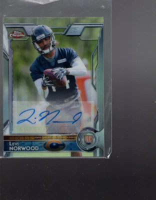 A4161- 2015 Topps Chrome Mini Rookie Autographs Refractors #189 Levi Norwood - Image 1 of 2
