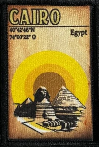 Cairo Egypt Pyramids Morale Patch Tactical Military Army Flag Badge - Picture 1 of 12
