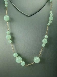 J CREW GREEN GLASS 30" SCATTERED BEAD NECKLACE - Picture 1 of 5
