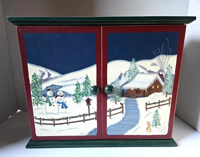 LL Bean Wooden Advent Calendar Cabinet Double Doors w 24 Pull Out Drawers - Image 1 of 4