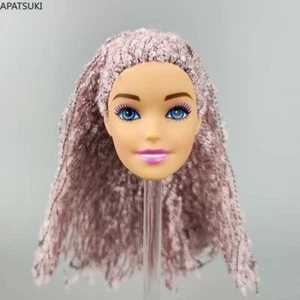Rosa schmutzigen Zopf Haar Puppe Kopf 1/6 Ersatz Puppe Köpfe für Barbie Puppe - Bild 1 von 3