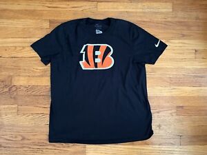 The Nike Tee Cincinnati Bengals B Logo Women's T Shirt XL NFL Football Black