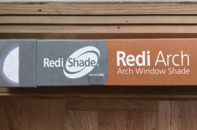 Redi Arch Light Filtering Fabric Shade, White, 72" x 36" - Image 1 of 3