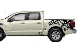 Graphic Splash Stripe Car Side Sticker Kit For Nissan Titan Trunk Tailgate Decal - Picture 1 of 8
