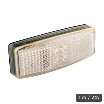 LED AUTOLAMPS LED White Trailer Front Marker Lights - Dual Voltage 12v/ 24v - 2 YEAR WARRANTY