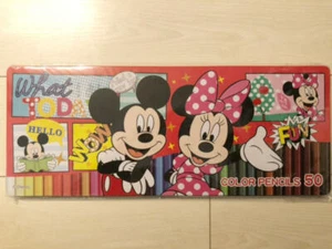 Disney Mickey & Minnie colored pencil 50 Color Set NEW free shipping stationery - Picture 1 of 3