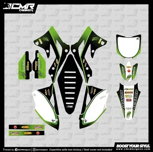 Kit Grafiche adesivi in crystal per KAWASAKI KXF 250 450 2012 2013 2014 2015   - Picture 1 of 1