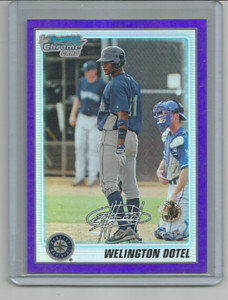 WELINGTON DOTEL (Seattle) 2010 BOWMAN CHROME PROSPECTS PURPLE REFRACTOR 690/999 