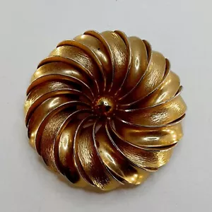 Vintage Layered 3 Gold Tone Brooch C1 - Picture 1 of 3