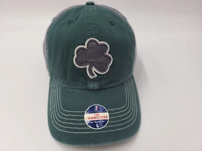 Notre Dame Fighting Irish Twins Enterprise Franchise Fitted L Hat Cap Green Gray - Image 1 of 4