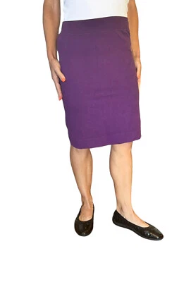 FALDA RÍGIDA COLA FOREVER PÚRPURA UVA BODYCON LÁPIZ TIRAR EN W-321 TALLA XS Foto 1 de 4