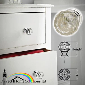 Hafele Harley Glass Knob Ø 35mm Brass Base, Kitchen Cabinet Drawer Pull Handle - Picture 1 of 2