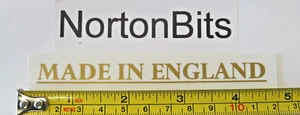 03-5073 - "MADE IN ENGLAND" - GOLDTEXT - AUFKLEBER - EINFACHE SCHRIFT - FÜR HECKFENDER - Bild 1 von 1