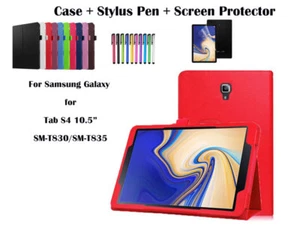 Flip PU Leather Case Cover for Samsung Galaxy Tab S4 10.5 T830 T835 - Picture 1 of 22