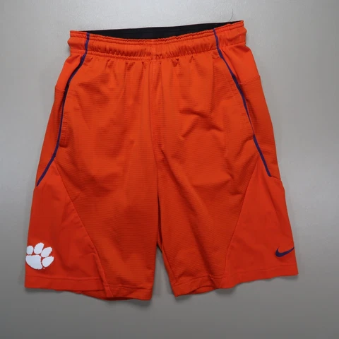 Clemson Tigers Shorts Mens Small Orange Nike Dri Fit Drawstring Stretch Cover