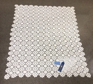 VTG WW2 Crochet Lace Tablecloth HAND WORKED incl. 1945 Blue Ribbon 54x72 *READ* - Picture 1 of 23