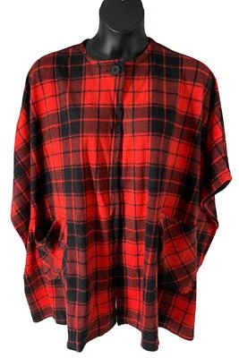 Cuddl Duds Fleecewear with Stretch Blanket Wrap Red Check - Image 1 of 2