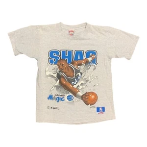 Vintage Shaq Break through 90s Player T-shirt Basketball NBA size Small Rookie - Picture 1 of 9