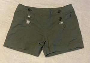 Dalia Collection Big Button Moden Collection Army GreenShorts 6 Womens - Picture 1 of 7